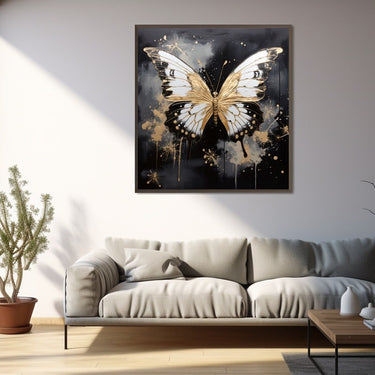 Butterfly Painting with Black Background